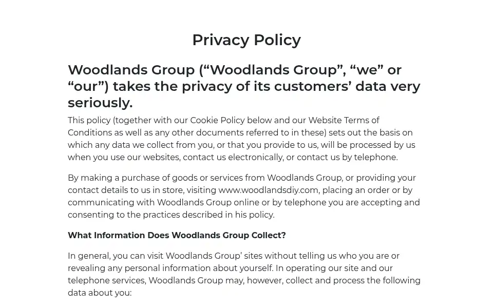 Screenshot of woodlands-sheds.com