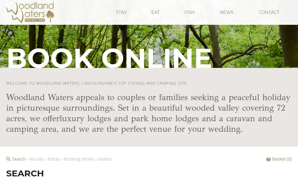 Screenshot of woodlandwaters.co.uk