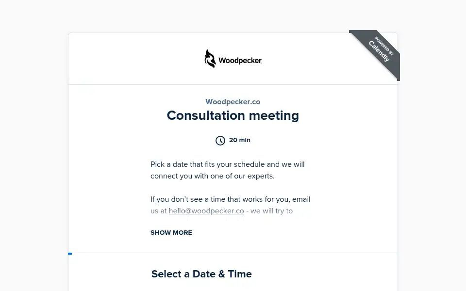 Screenshot of woodpecker.co