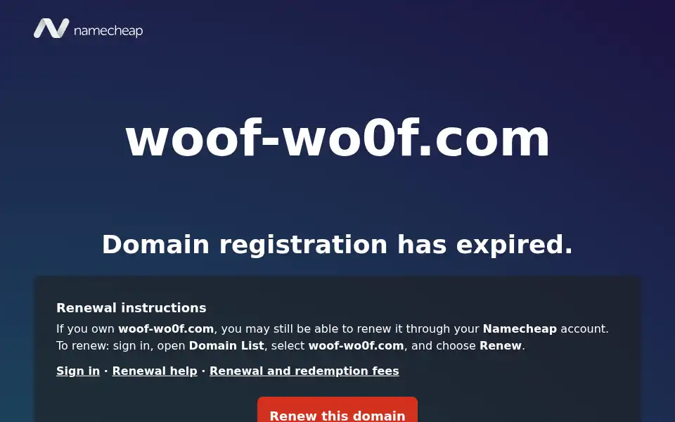 Screenshot of woof-wo0f.com