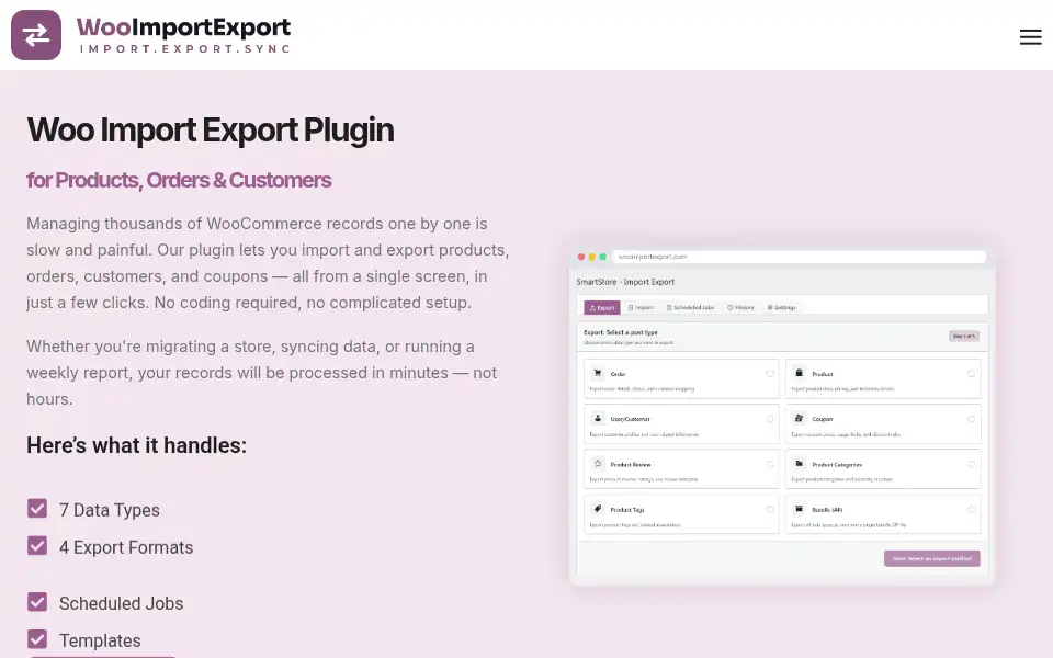 Screenshot of wooimportexport.com