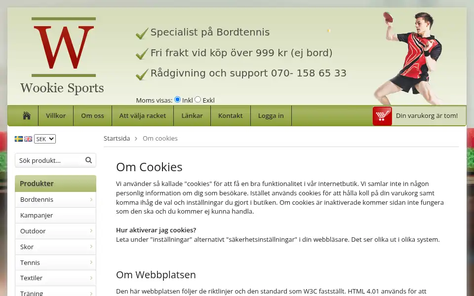 Screenshot of wookiesports.se