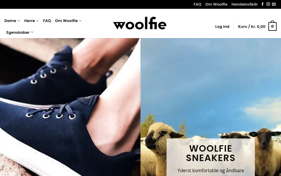 Screenshot of woolfie.dk