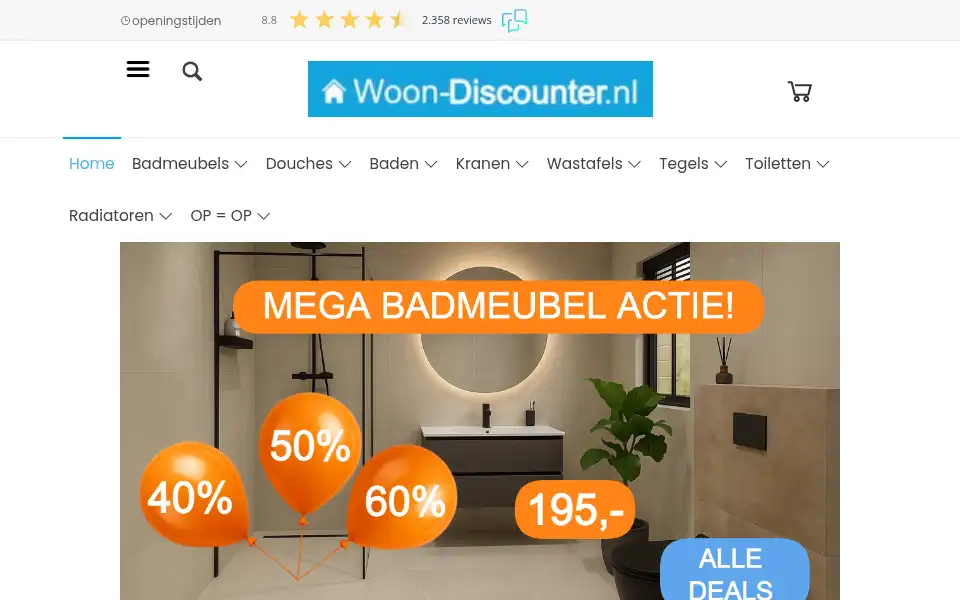 Screenshot of woon-discounter.nl