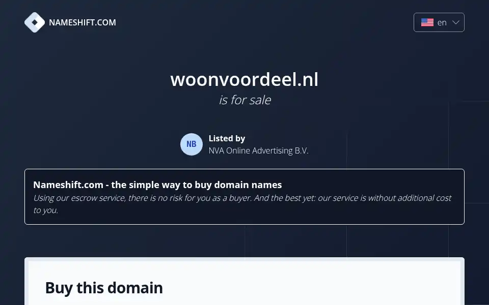 Screenshot of woonvoordeel.nl