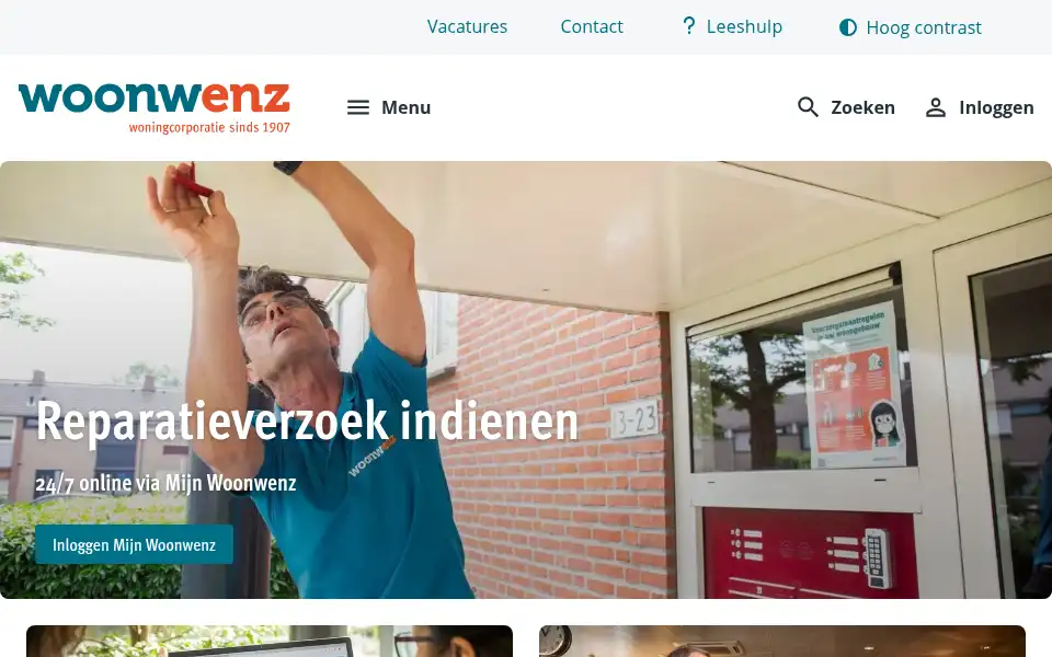 Screenshot of woonwenz.nl