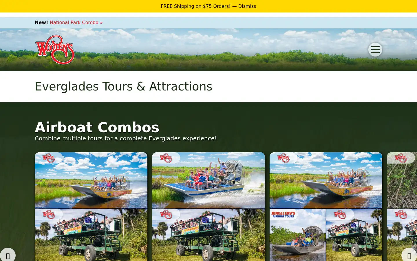 Screenshot of wootenseverglades.com