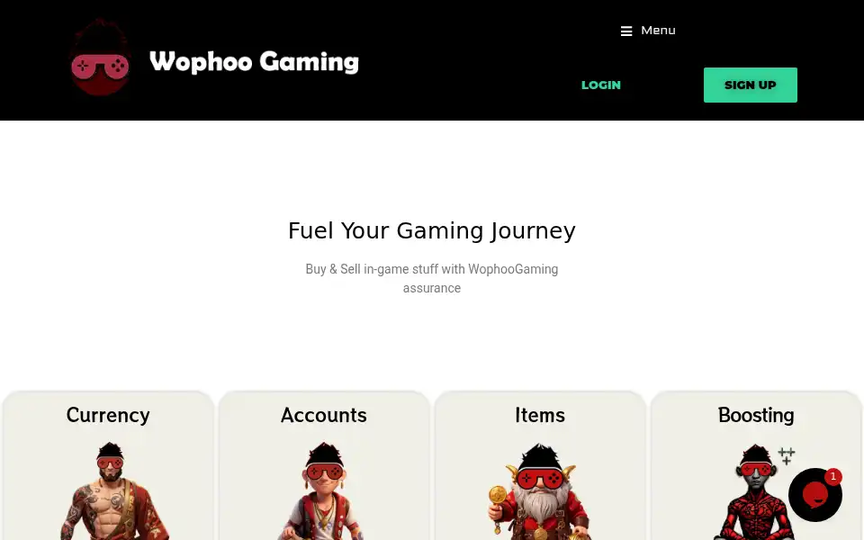 Screenshot of wophoogaming.com