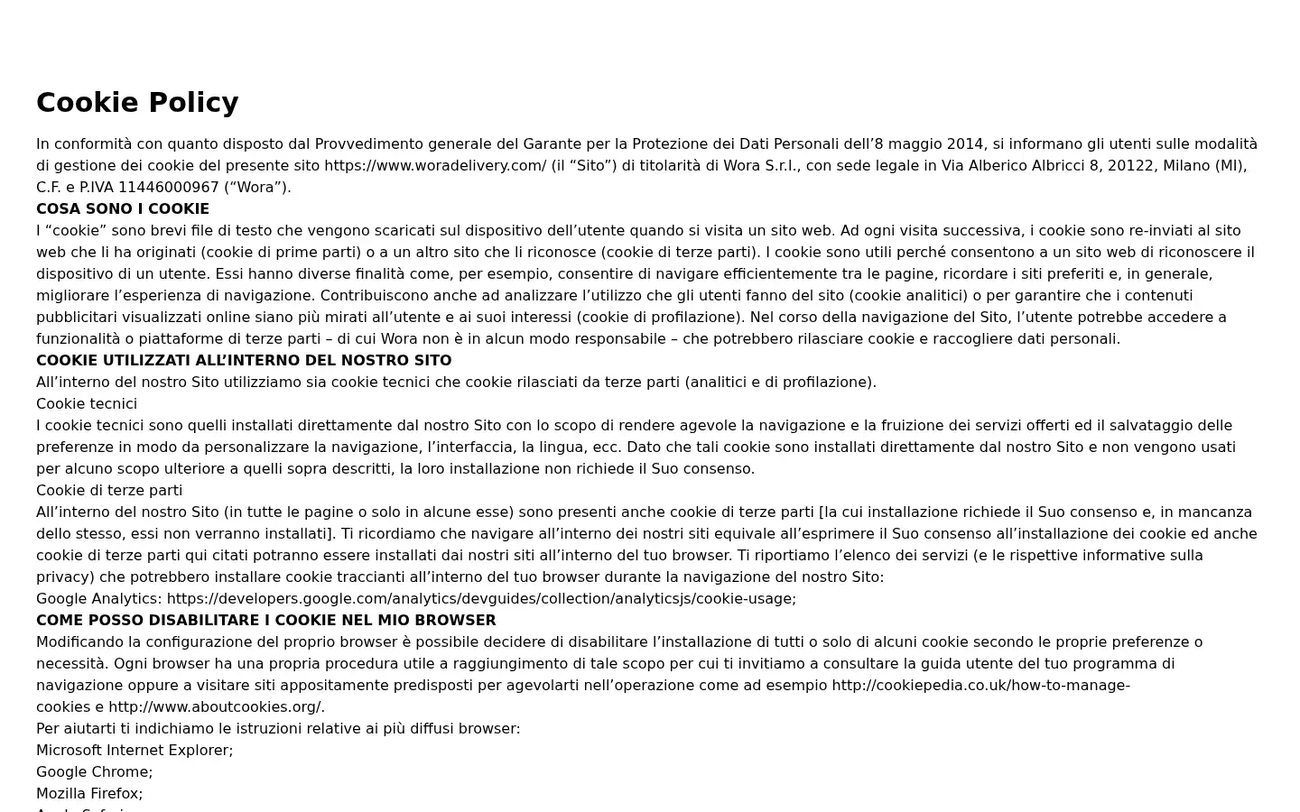 Screenshot of woradelivery.com