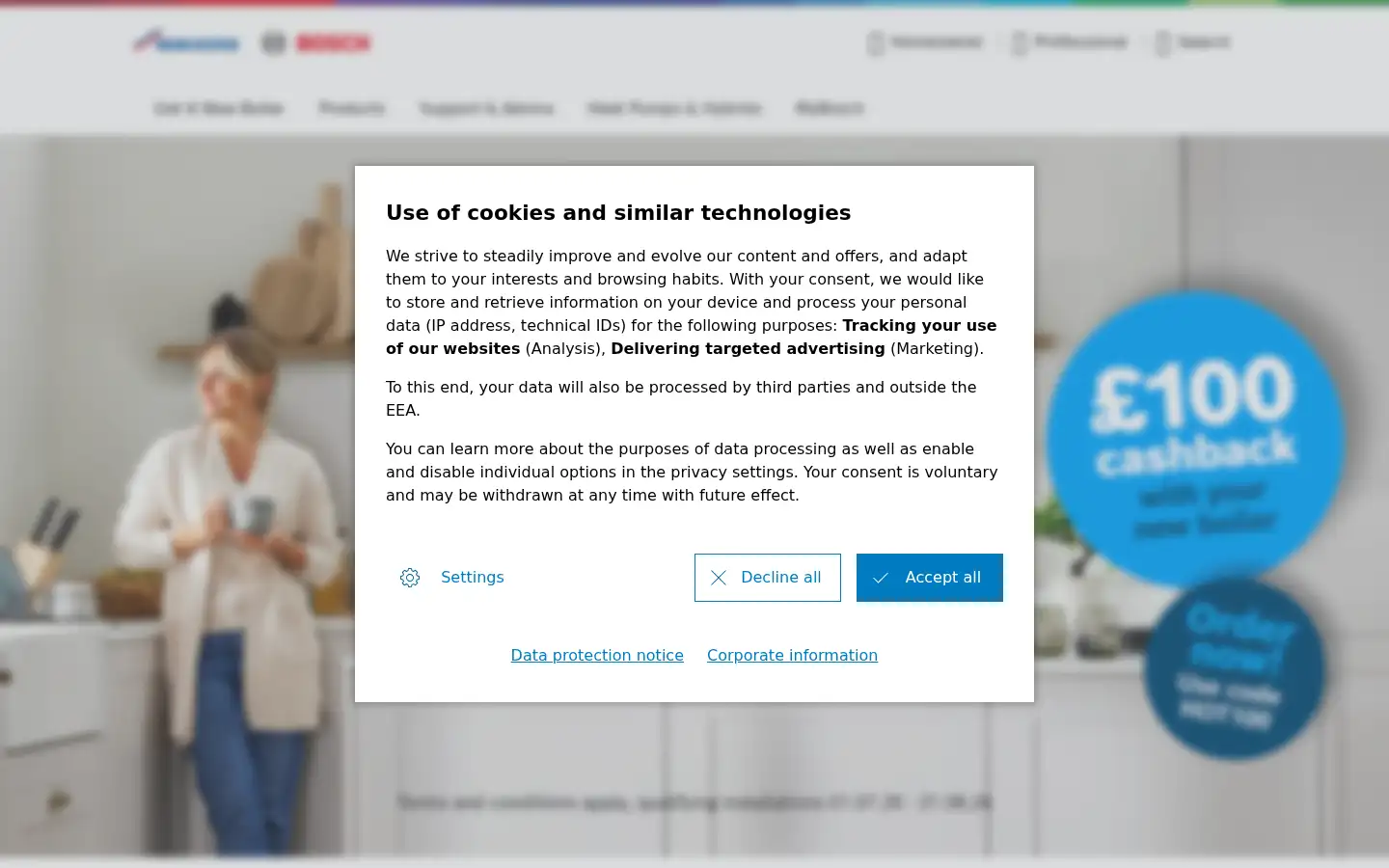 Screenshot of worcester-bosch.co.uk