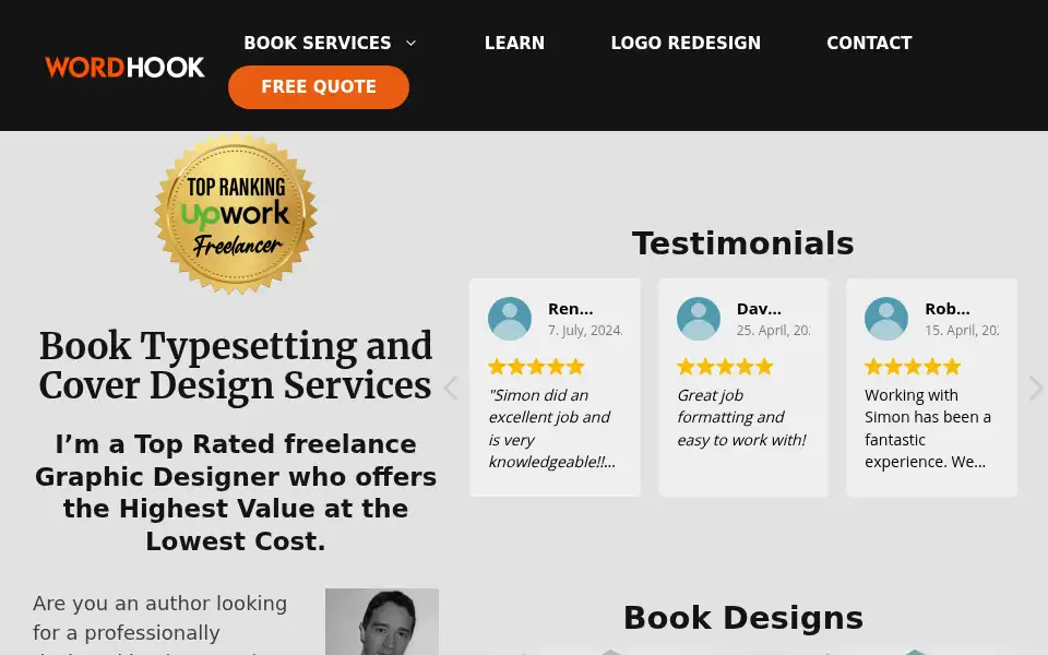 Screenshot of wordhook.com