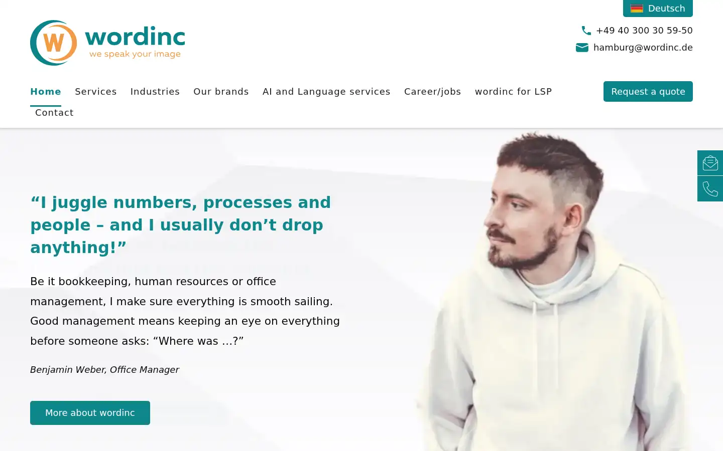 Screenshot of wordinc.de