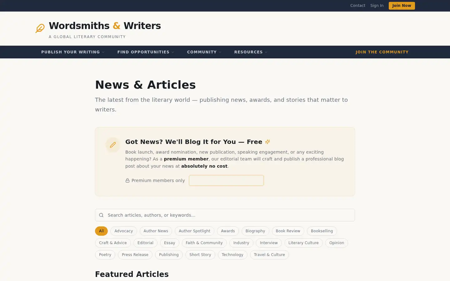 Screenshot of wordsmithswriters.us