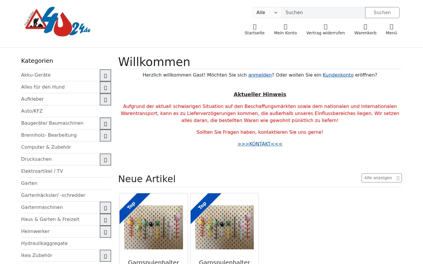 Screenshot of work4u24.de