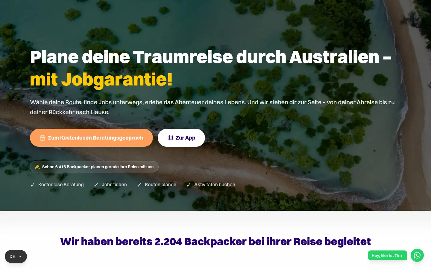 Screenshot of workandtravelguide.org