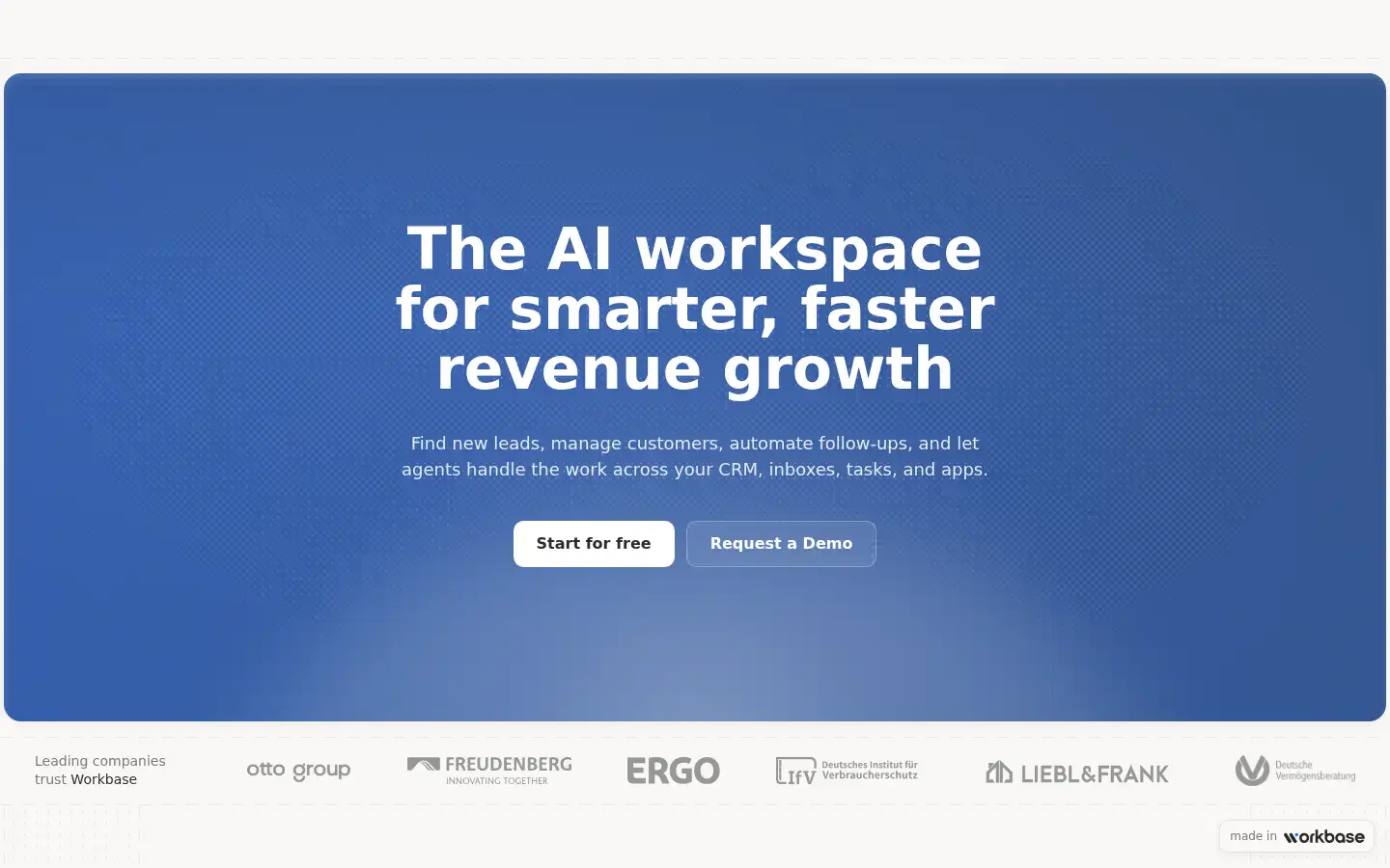 Screenshot of workbase.com