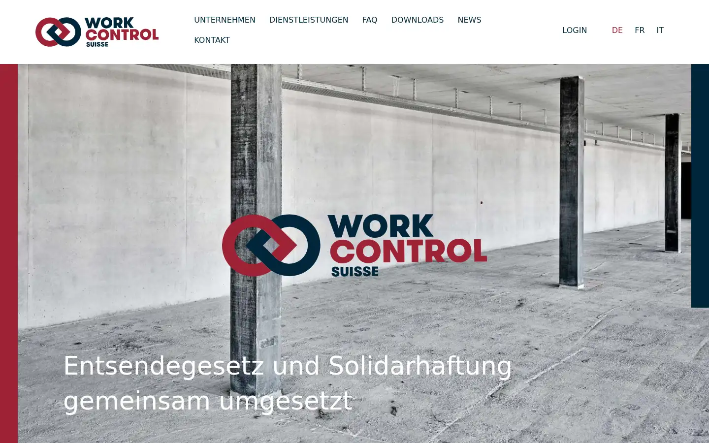 Screenshot of workcontrol.ch
