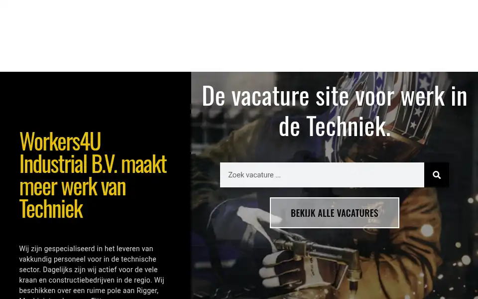 Screenshot of workers4u.nl