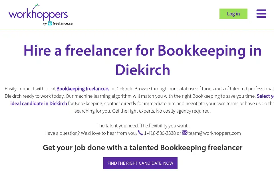 Screenshot of workhoppers.com