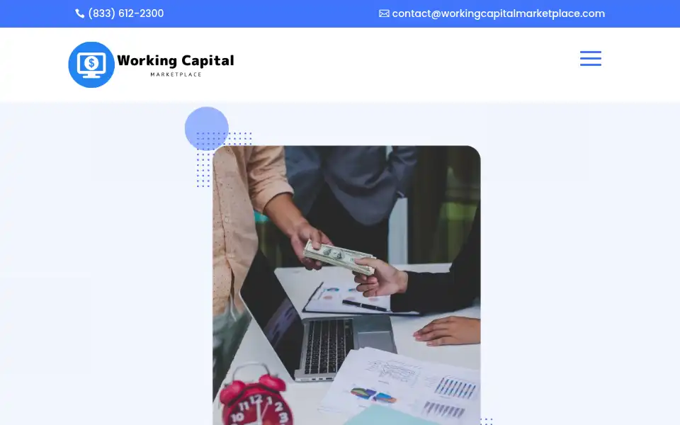 Screenshot of workingcapitalmarketplace.com