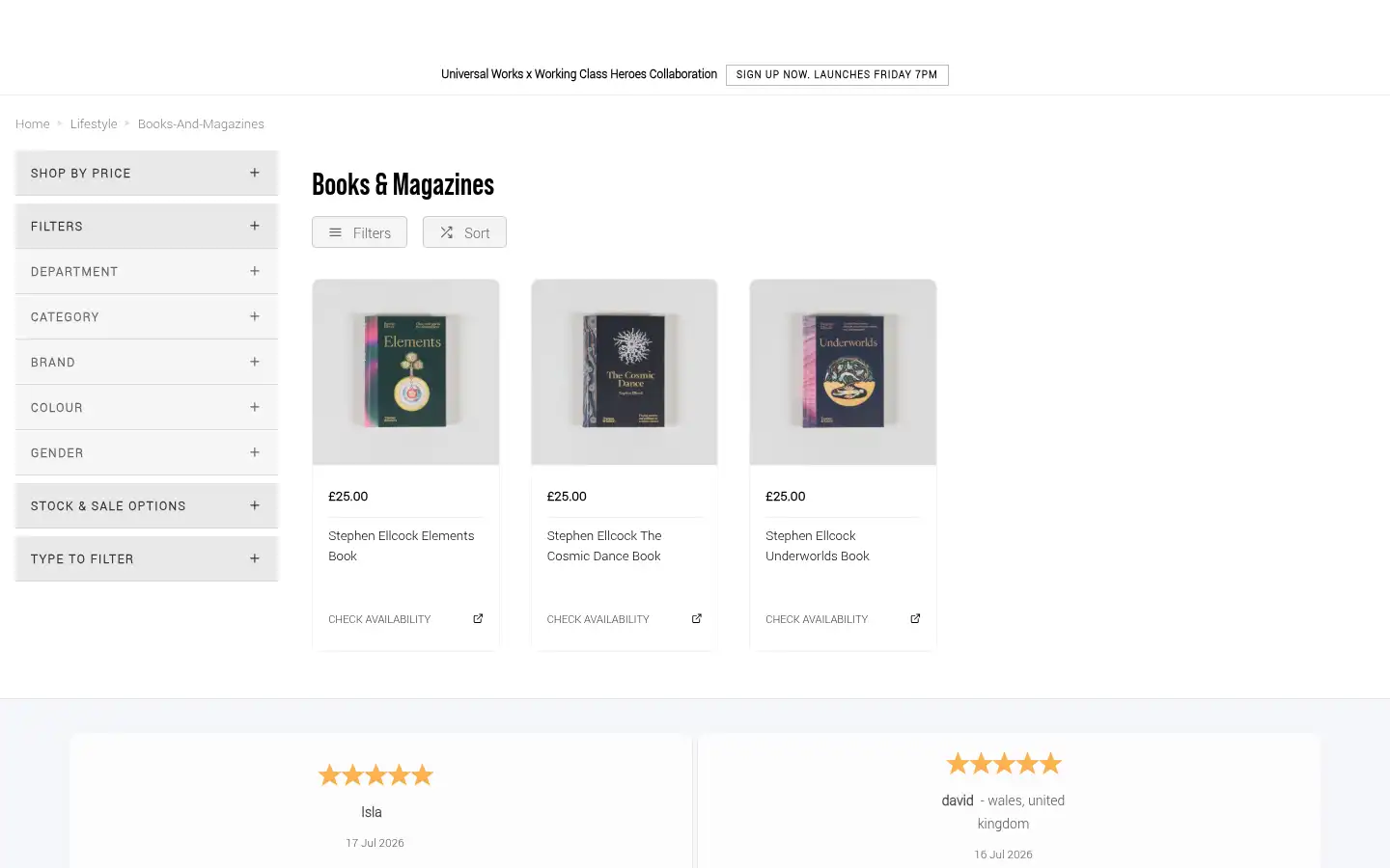 Screenshot of workingclassheroes.co.uk