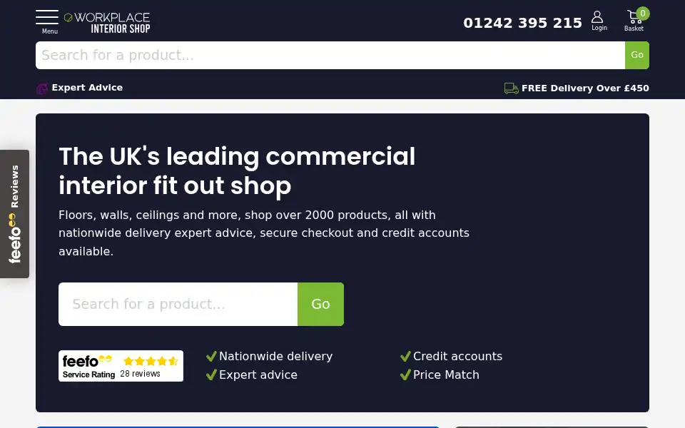 Screenshot of workplaceinteriorshop.co.uk