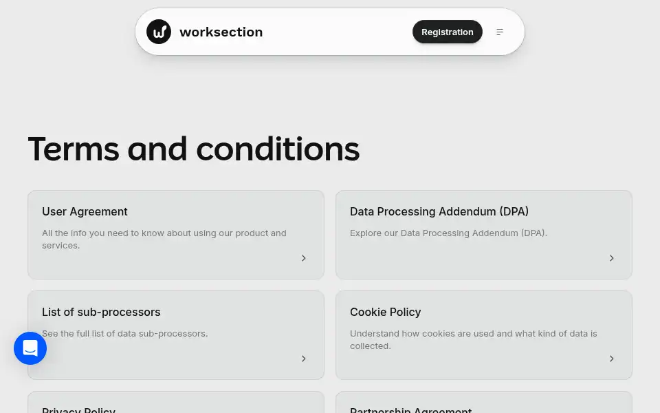 Screenshot of worksection.com