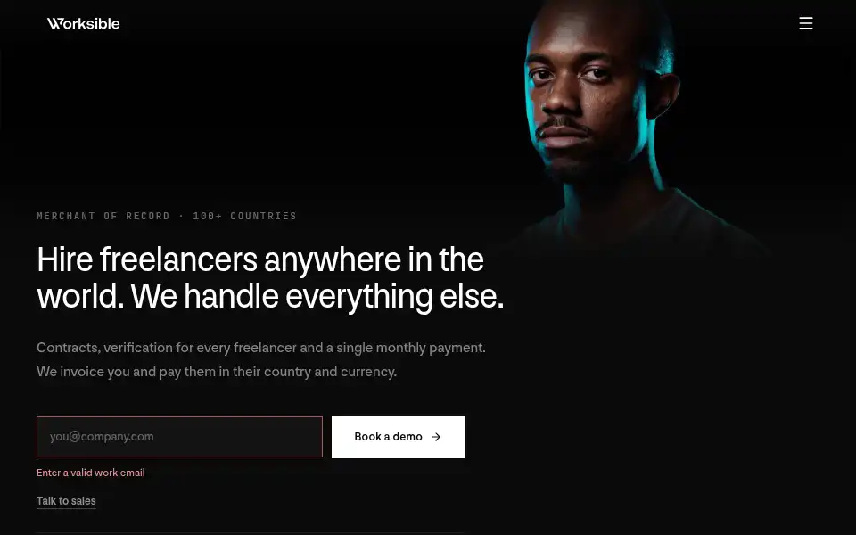 Screenshot of worksible.com