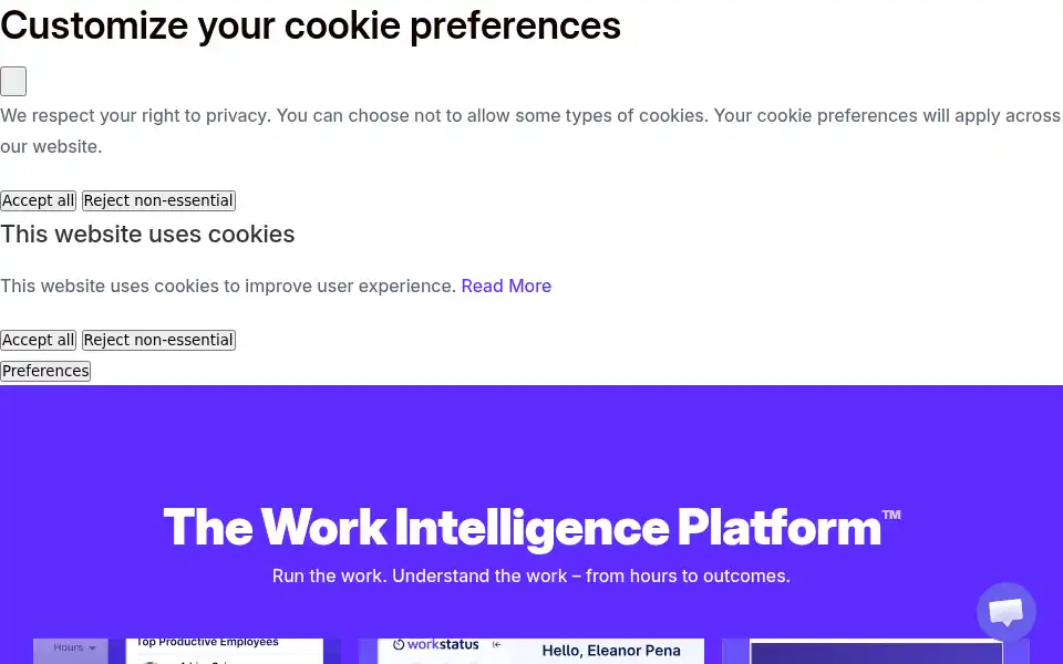 Screenshot of workstatus.io