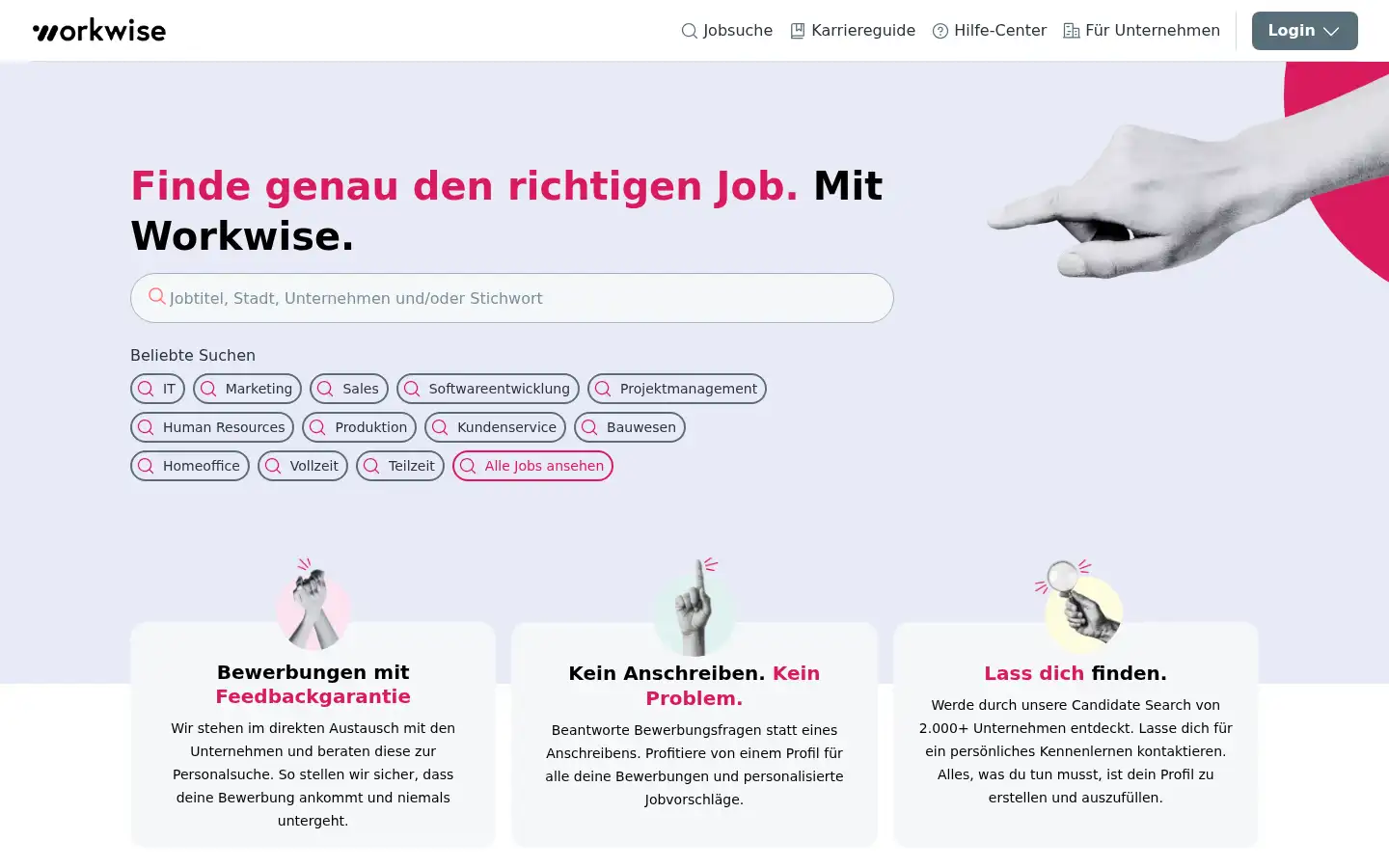 Screenshot of workwise.io