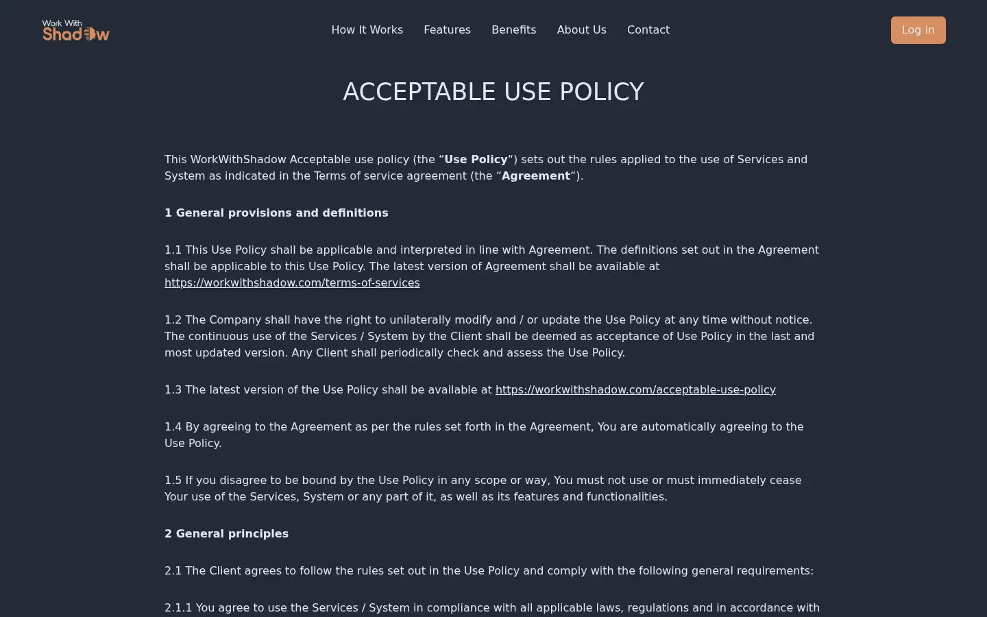 Screenshot of workwithshadow.com