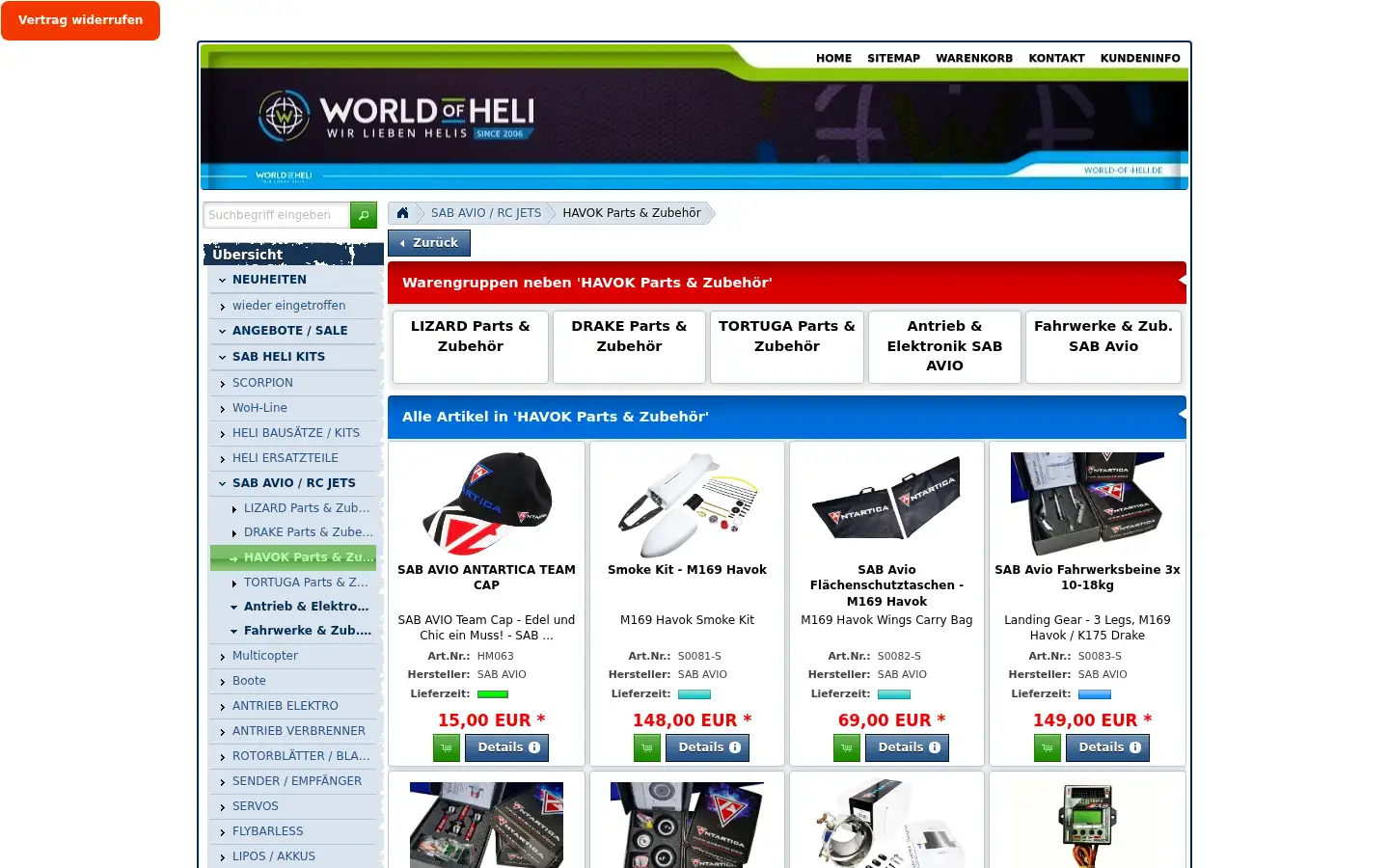 Screenshot of world-of-heli.de