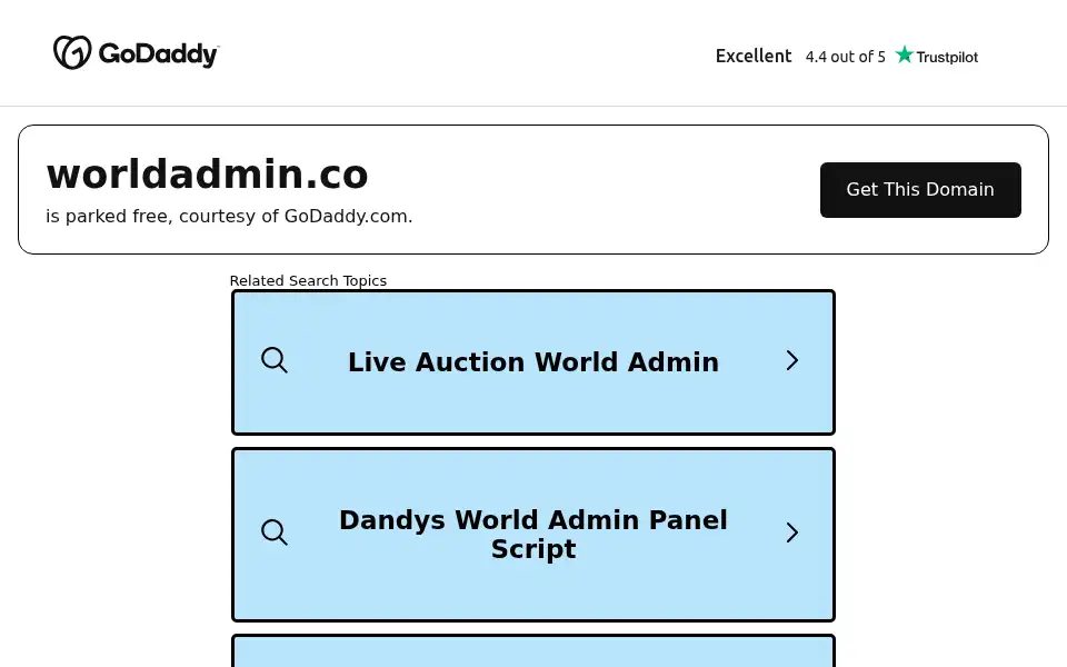 Screenshot of worldadmin.co