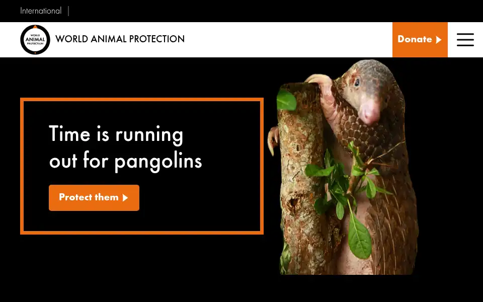 Screenshot of worldanimalprotection.org