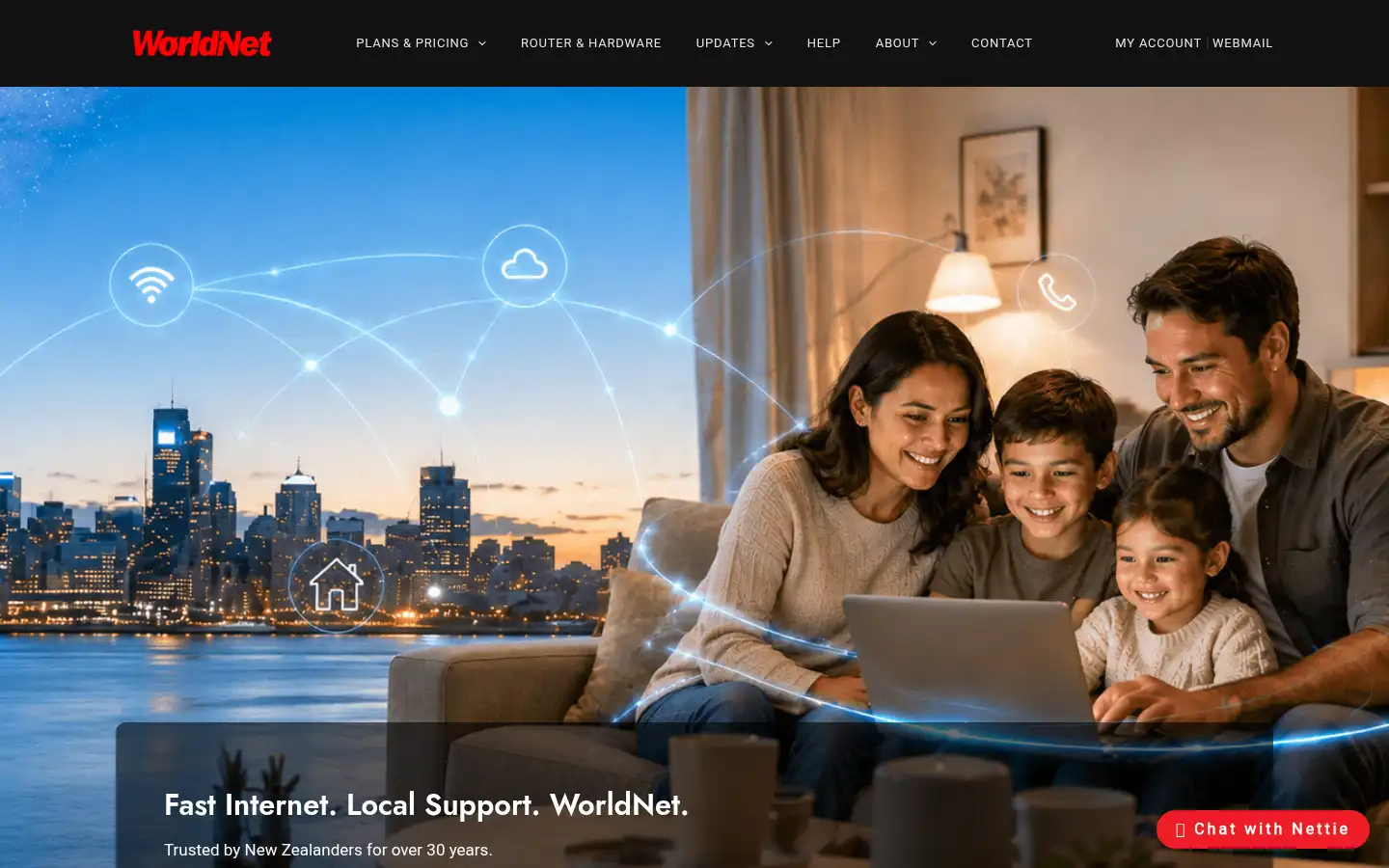 Screenshot of worldnet.co.nz