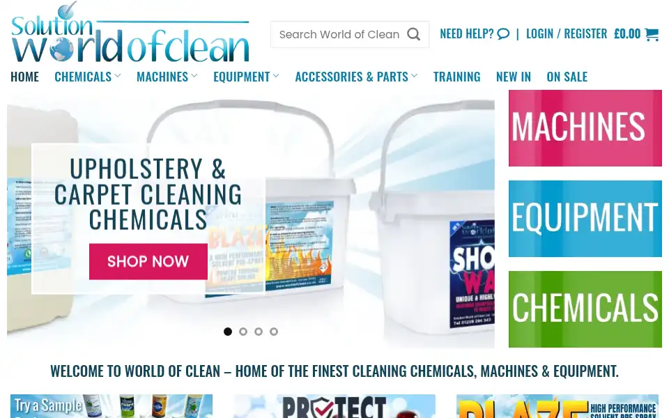 Screenshot of worldofclean.co.uk