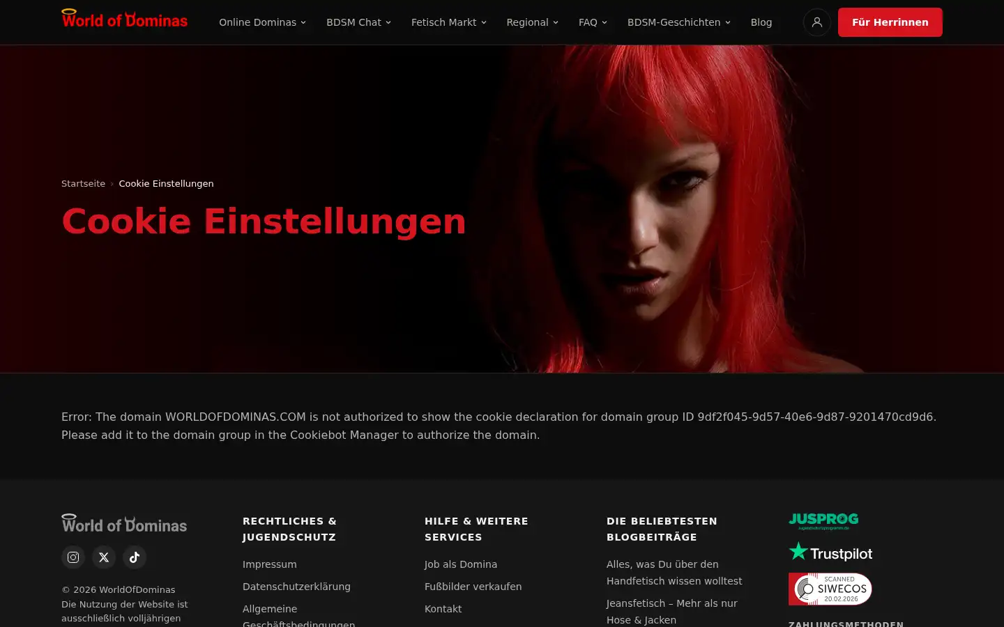 Screenshot of worldofdominas.de