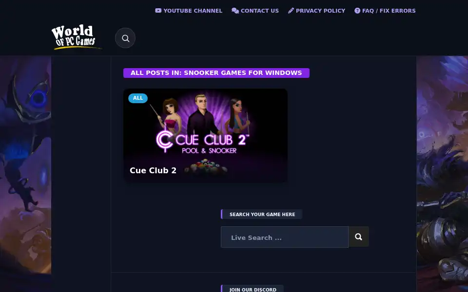 Screenshot of worldofpcgames.co