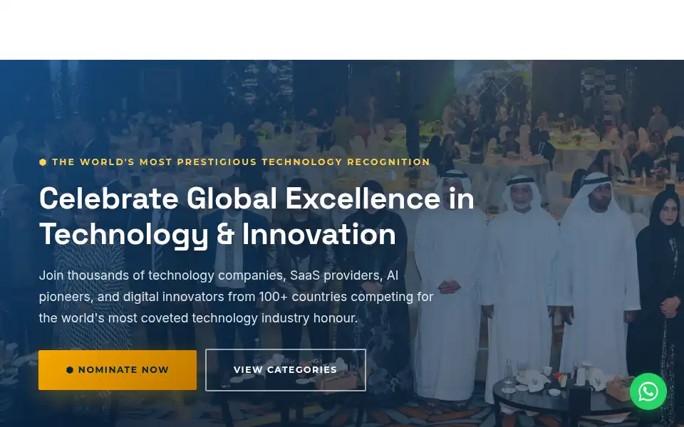 Screenshot of worldtechawards.io