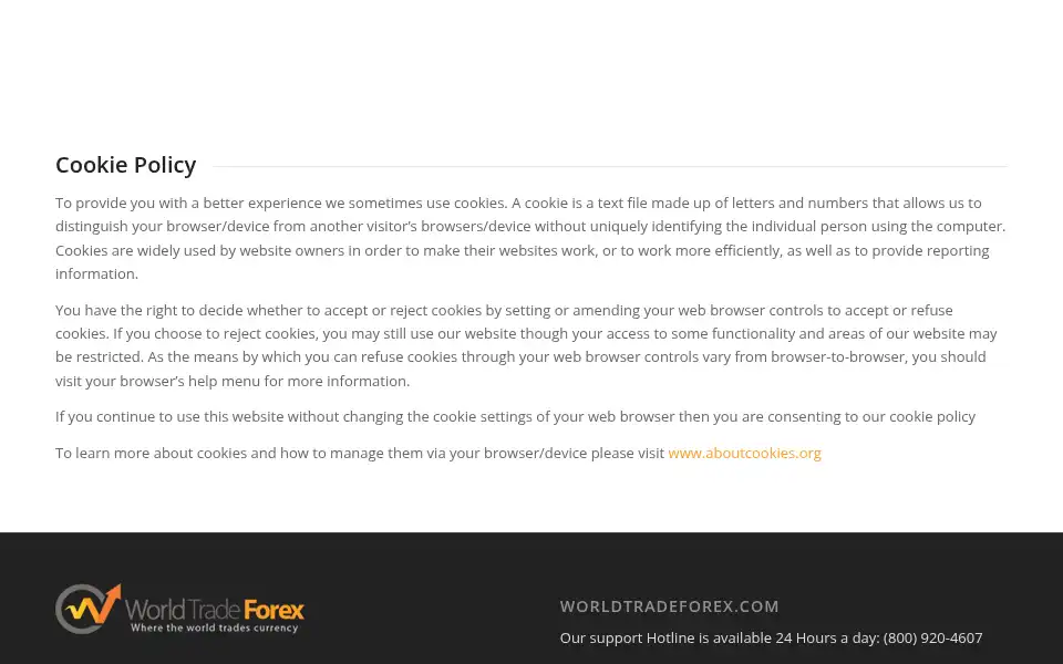 Screenshot of worldtradeforex.com
