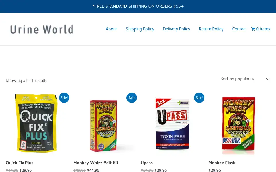 Screenshot of worldurine.com