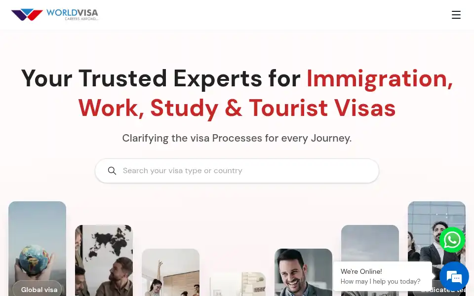 Screenshot of worldvisagroup.com