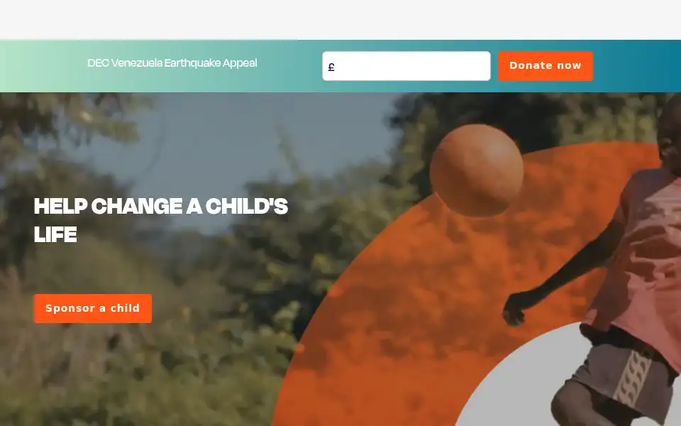 Screenshot of worldvision.org.uk