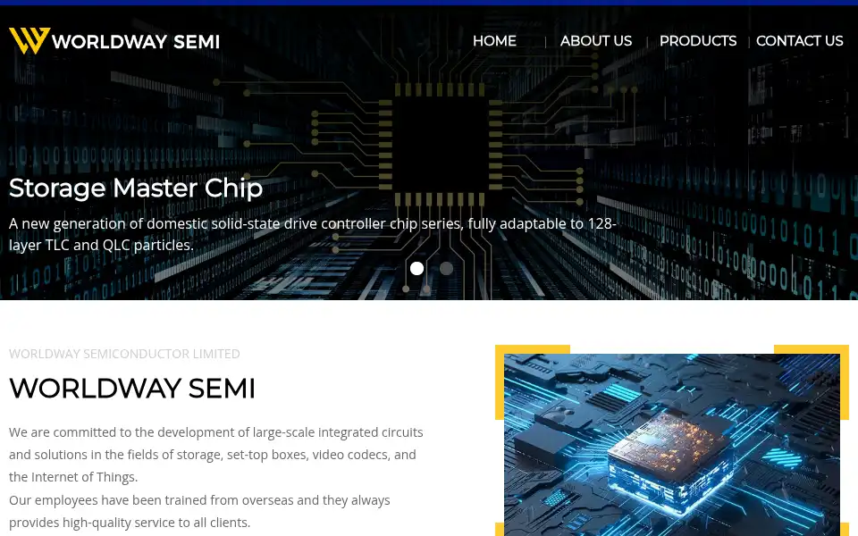 Screenshot of worldwaysemi.com