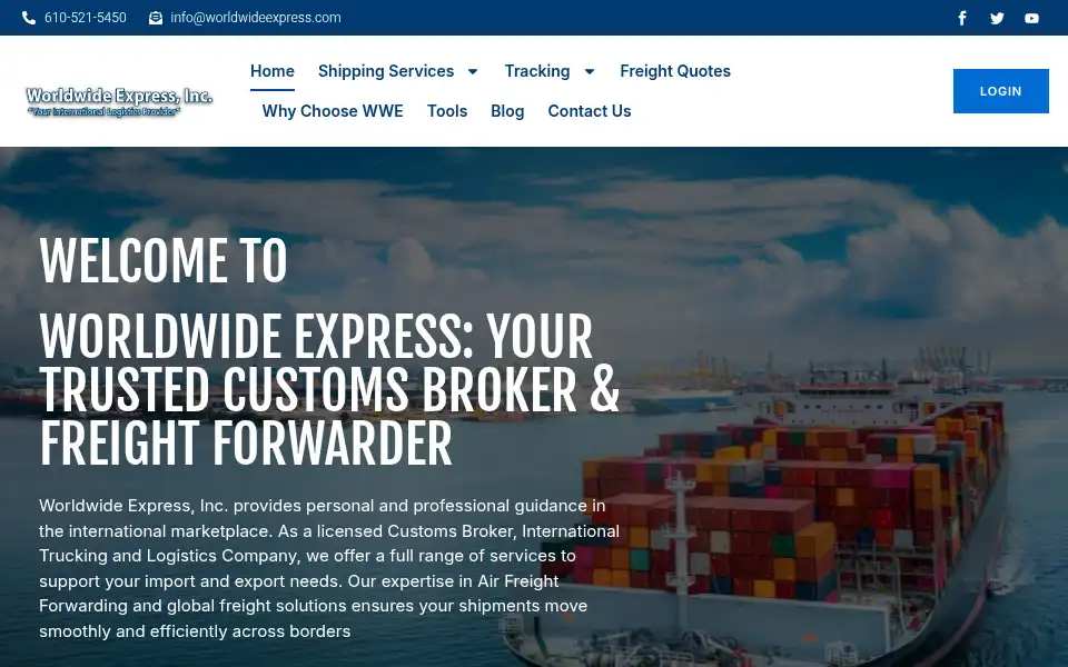Screenshot of worldwideexpress.com