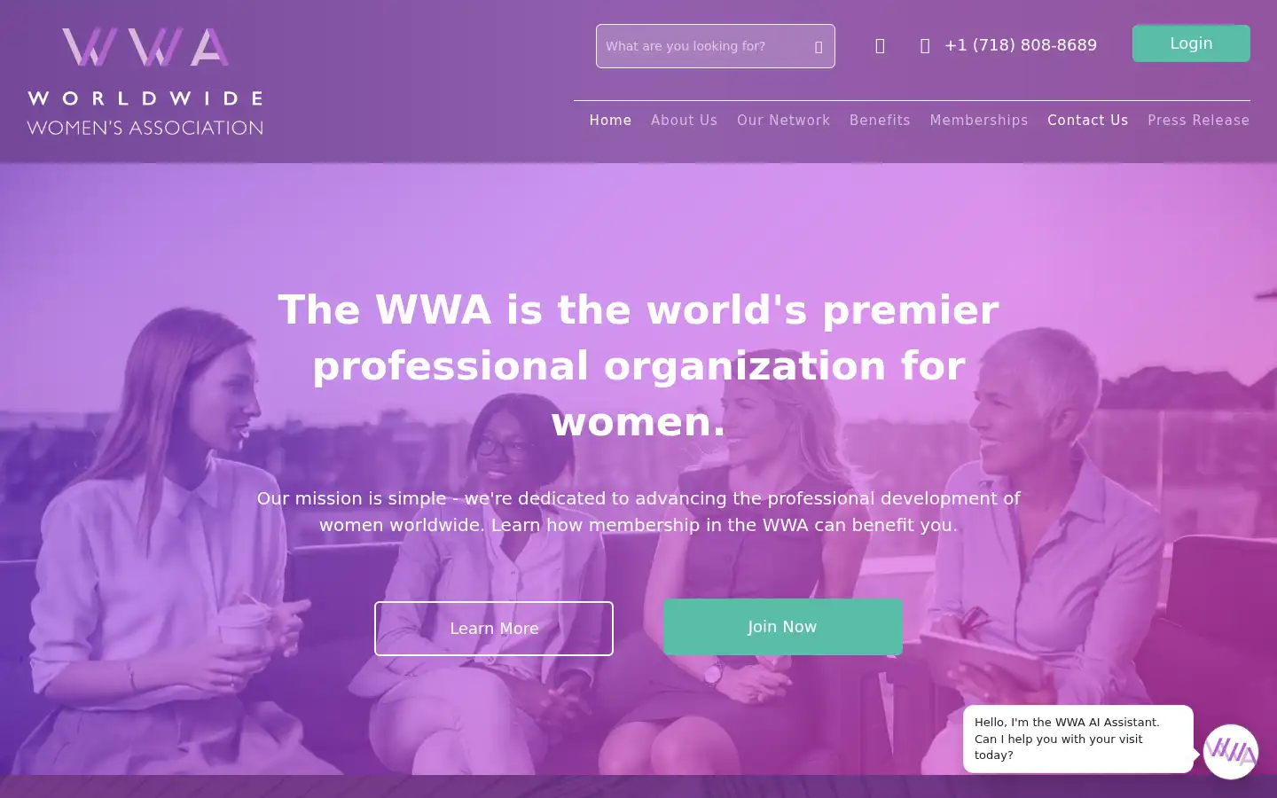 Screenshot of worldwidewomensassociation.com