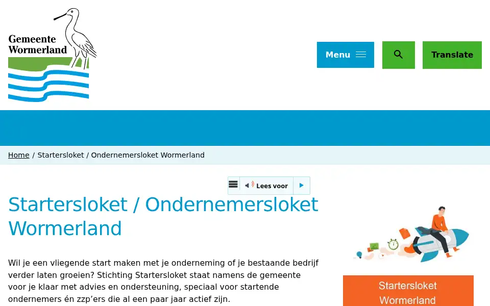 Screenshot of wormerland.nl