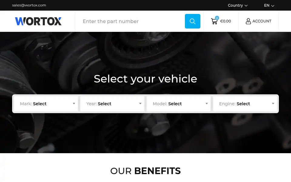 Screenshot of wortox.com
