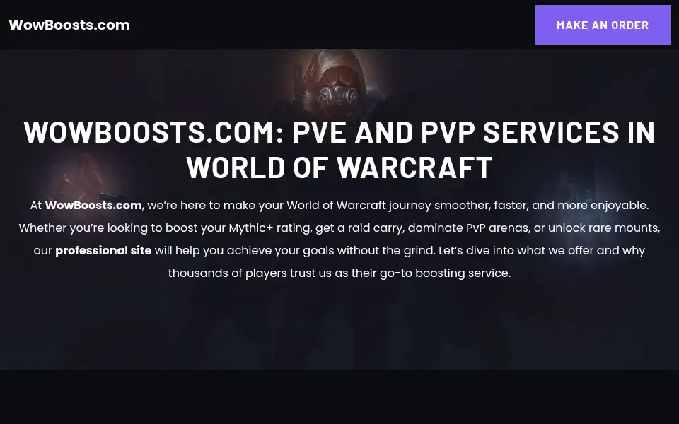 Screenshot of wowboosts.com