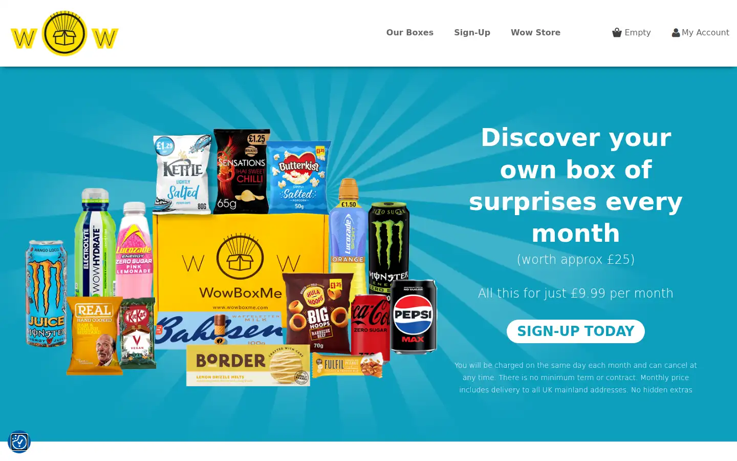 Screenshot of wowboxme.com